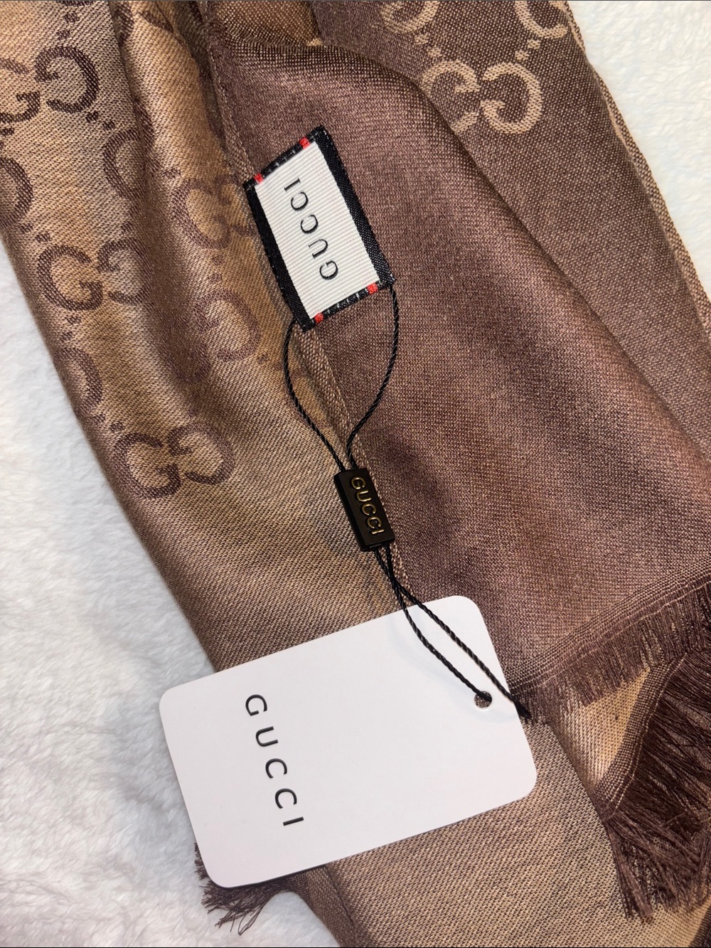 Brand New ! Long Scaf BrownTan GG Motif - Picture 3 of 4